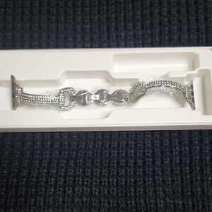 Silver Chain Link Smart Watch Band